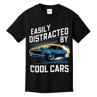 Vintage Muscle Car Easily Distracted By Cool Cars Kids T-Shirt