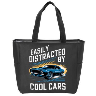 Vintage Muscle Car Easily Distracted By Cool Cars Zip Tote Bag