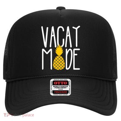 Vacay Mode Cute Pineapple High Crown Mesh Back Trucker Hat