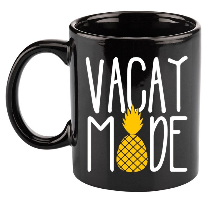 Vacay Mode Cute Pineapple 11oz C Handle Ceramic Mug