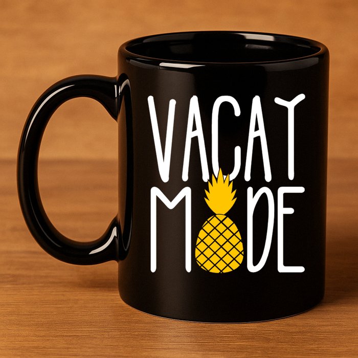 Vacay Mode Cute Pineapple 11oz C Handle Ceramic Mug
