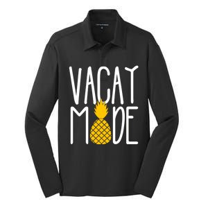 Vacay Mode Cute Pineapple Silk Touch Performance Long Sleeve Polo