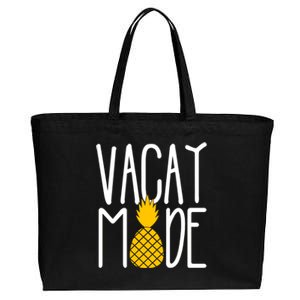 Vacay Mode Cute Pineapple Cotton Canvas Jumbo Tote