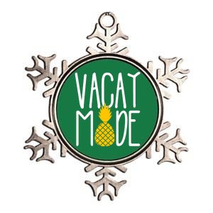 Vacay Mode Cute Pineapple Metallic Star Ornament