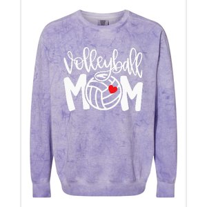 Volleyball Mom Cute Mom Life Volleyball Game Day Cheer Mom Colorblast Crewneck Sweatshirt