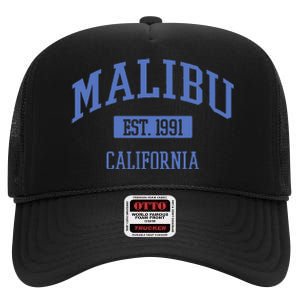 Varsity Malibu California High Crown Mesh Back Trucker Hat