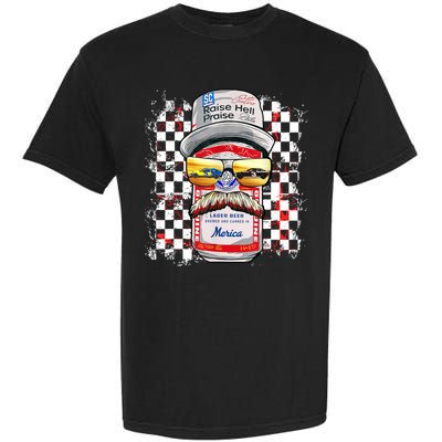 Vintage Motorsport Classic 80s Racing Outfits Drinkin' Beer  Garment-Dyed Heavyweight T-Shirt