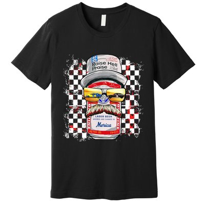 Vintage Motorsport Classic 80s Racing Outfits Drinkin' Beer  Premium T-Shirt