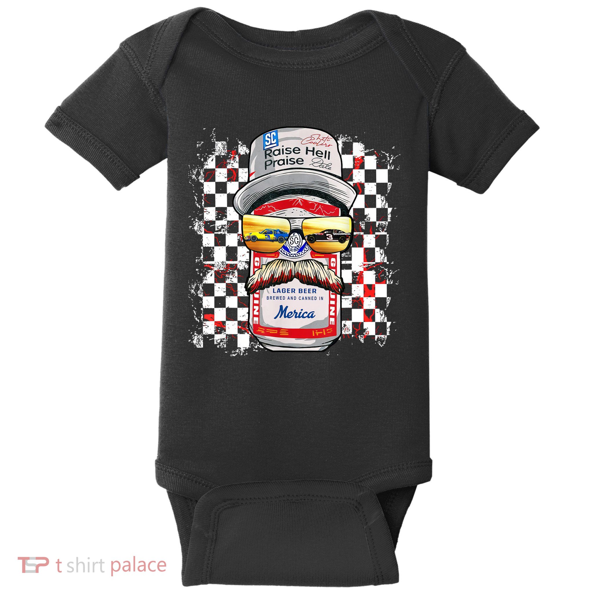 Vintage Motorsport Classic 80s Racing Outfits Drinkin' Beer  Baby Bodysuit