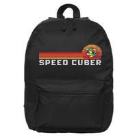 Vintage Math Cuber Heartbeat Speed Cubing Puzzle Lover Cube 16 in Basic Backpack