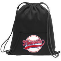 Vintage Minnesota Cityscape Baseball Lover Player And Fans Sweatshirt Cinch Pack Bag