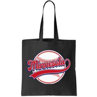 Vintage Minnesota Cityscape Baseball Lover Player And Fans Tote Bag