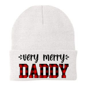 Very Merry Daddy Christmas Holiday Dad Family Time Winter Knit Cap Winter Beanie