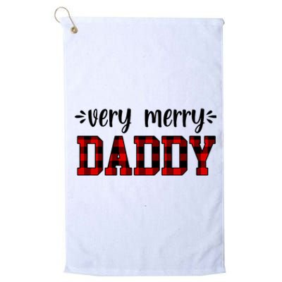 Very Merry Daddy Christmas Holiday Dad Family Time Winter Platinum Collection Golf Towel