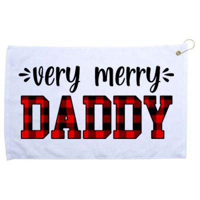 Very Merry Daddy Christmas Holiday Dad Family Time Winter Grommeted Golf Towel