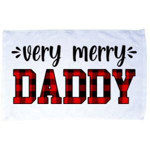 Very Merry Daddy Christmas Holiday Dad Family Time Winter Microfiber Hand Towel