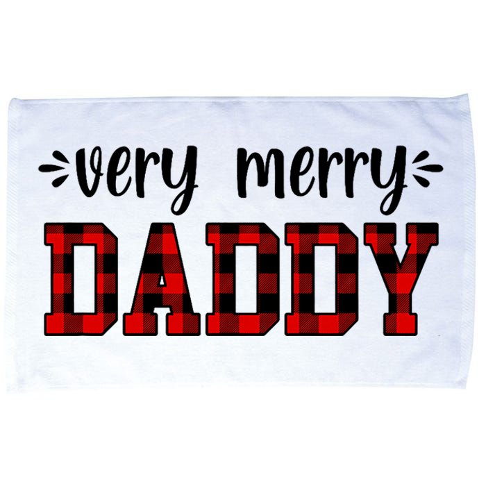 Very Merry Daddy Christmas Holiday Dad Family Time Winter Microfiber Hand Towel