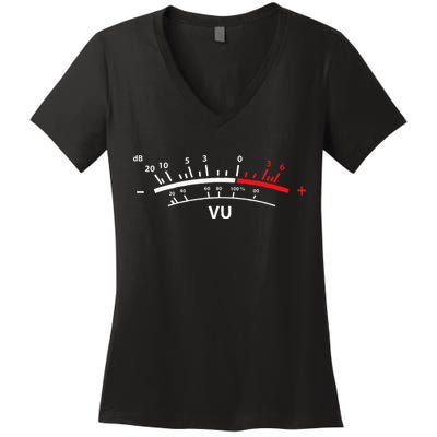 VU Meter DB DJ Women's V-Neck T-Shirt