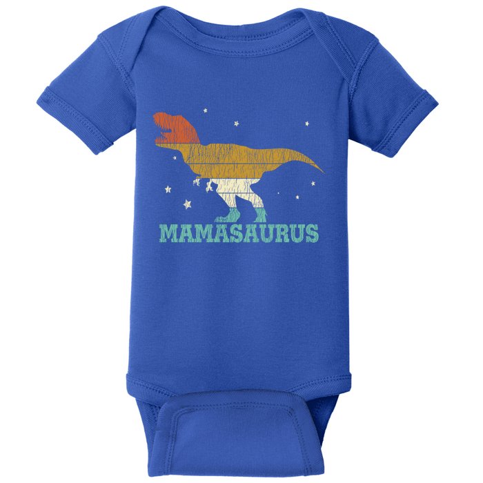 Vintage Mamasaurus Dinosaur Trex Mom Family Matching Mother Gift Baby Bodysuit