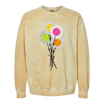 Valentine's Mother's Day Pickleball Flower Bouquet Pretty Colorblast Crewneck Sweatshirt