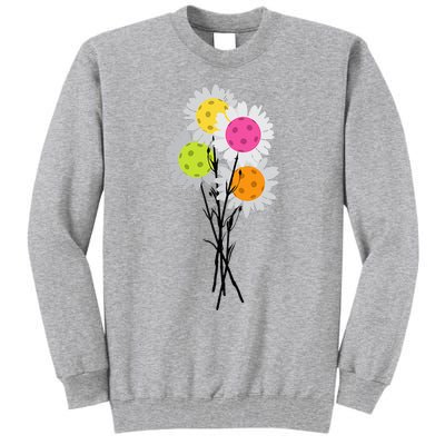 Valentine's Mother's Day Pickleball Flower Bouquet Pretty Tall Sweatshirt