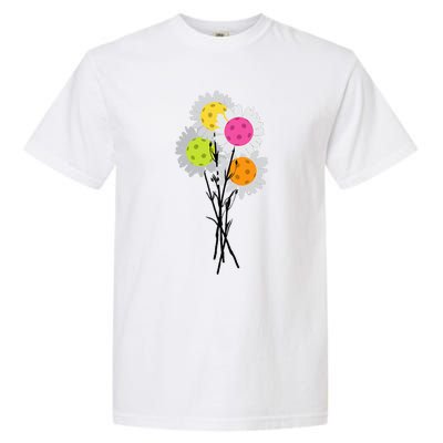 Valentine's Mother's Day Pickleball Flower Bouquet Pretty Garment-Dyed Heavyweight T-Shirt