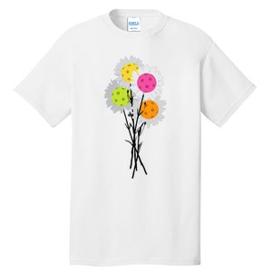 Valentine's Mother's Day Pickleball Flower Bouquet Pretty Tall T-Shirt