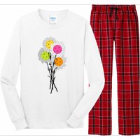 Valentine's Mother's Day Pickleball Flower Bouquet Pretty Long Sleeve Pajama Set