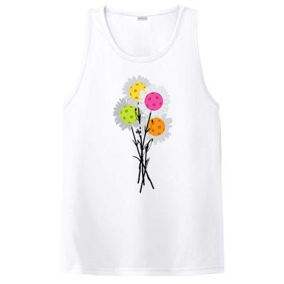 Valentine's Mother's Day Pickleball Flower Bouquet Pretty PosiCharge Competitor Tank