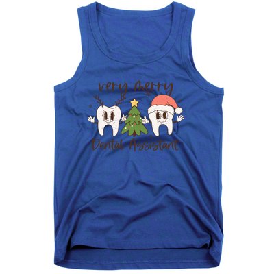 Very Merry Dental Assistant Christmas Dental Squad Pajamas Gift Tank Top