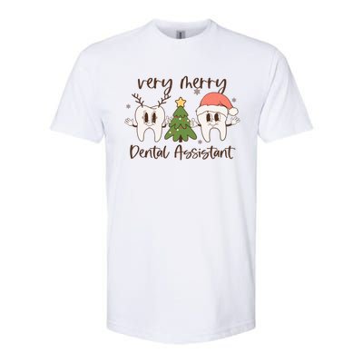 Very Merry Dental Assistant Christmas Dental Squad Pajamas Gift Softstyle® CVC T-Shirt