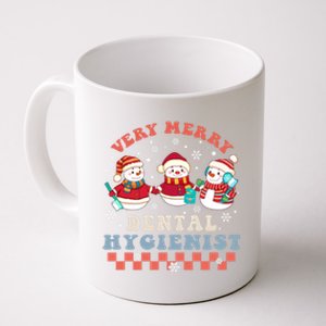 Very Merry Dental Hygienist Groovy Christmas Dental Squad Gift Coffee Mug