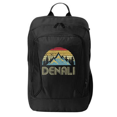 Vintage Mt. Denali National Park Alaska Mountain City Backpack