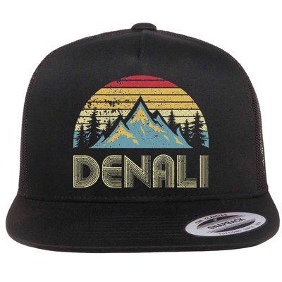 Vintage Mt. Denali National Park Alaska Mountain Flatbill Hat