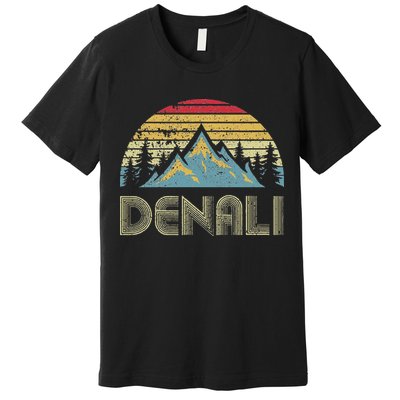 Vintage Mt. Denali National Park Alaska Mountain Premium T-Shirt