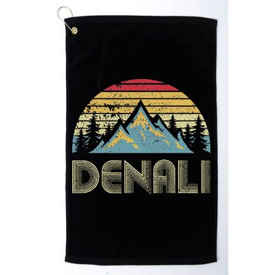 Vintage Mt. Denali National Park Alaska Mountain Golf Towel