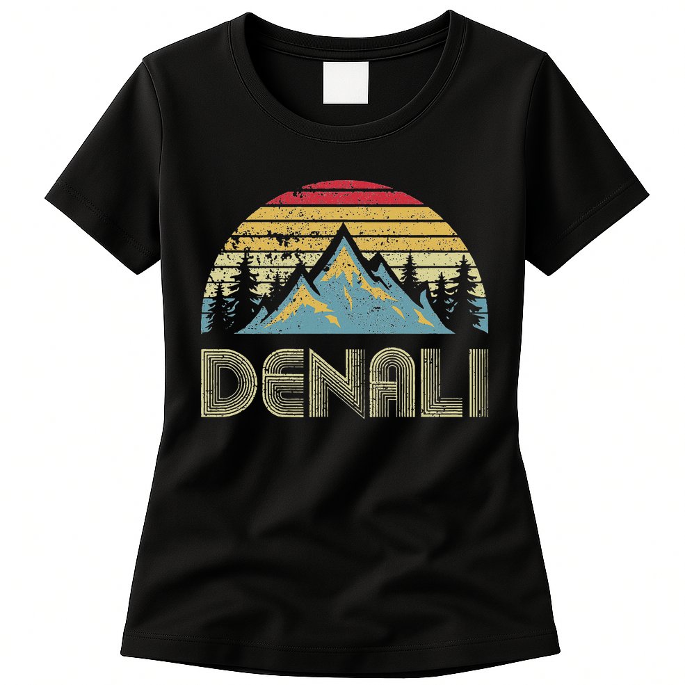 Vintage Mt. Denali National Park Alaska Mountain Womens T-Shirt