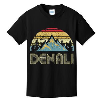 Vintage Mt. Denali National Park Alaska Mountain Kids T-Shirt