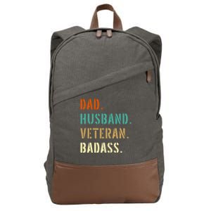 Veteran Military Dad Gifts From Daughter Son Wife Cotton Canvas Backpack