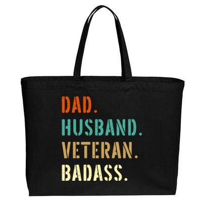 Veteran Military Dad Gifts From Daughter Son Wife Cotton Canvas Jumbo Tote