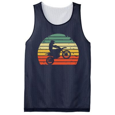 Vintage Motocross Dirt Bike Silhouette Retro Dirt Bike Mesh Reversible Basketball Jersey Tank