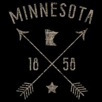 Vintage Minnesota Distressed Home State Map Boho Arrows Bucket Hat