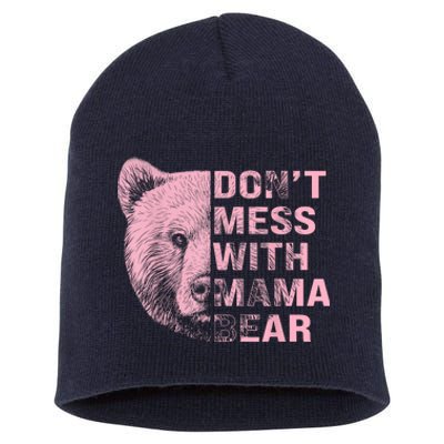 Vintage Mothers Day Don't Mess With Mama Bear Gifts Short Acrylic Beanie