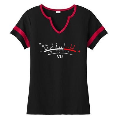 VU Meter dB DJ Ladies Halftime Notch Neck Tee