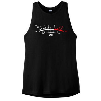 VU Meter dB DJ Ladies PosiCharge Tri-Blend Wicking Tank