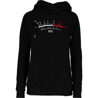 VU Meter DB DJ Womens Funnel Neck Pullover Hood