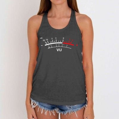 VU Meter DB DJ Women's Knotted Racerback Tank