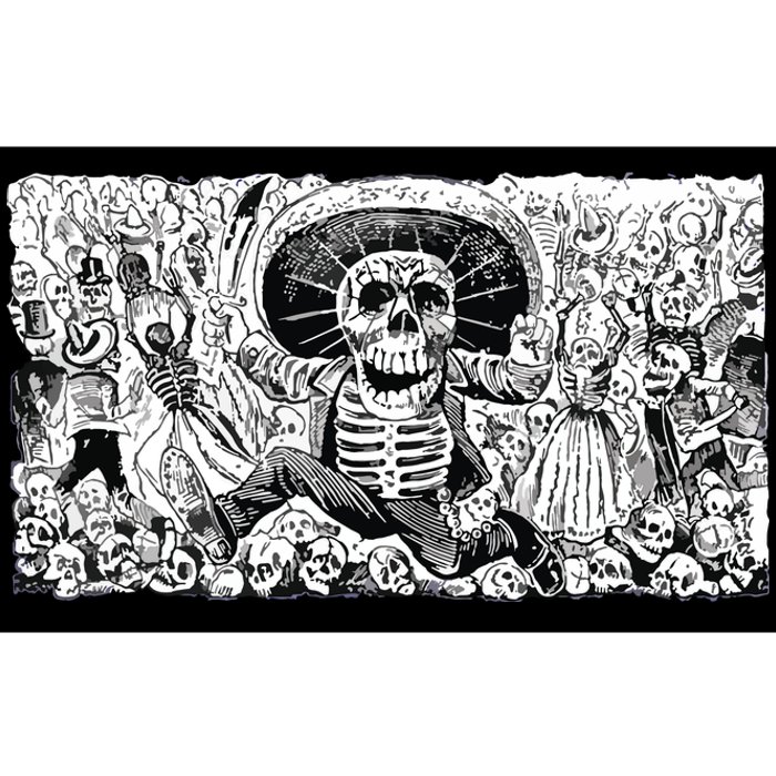 Vintage Mexico Day Of The Dead Dia De Los Muertos Bumper Sticker