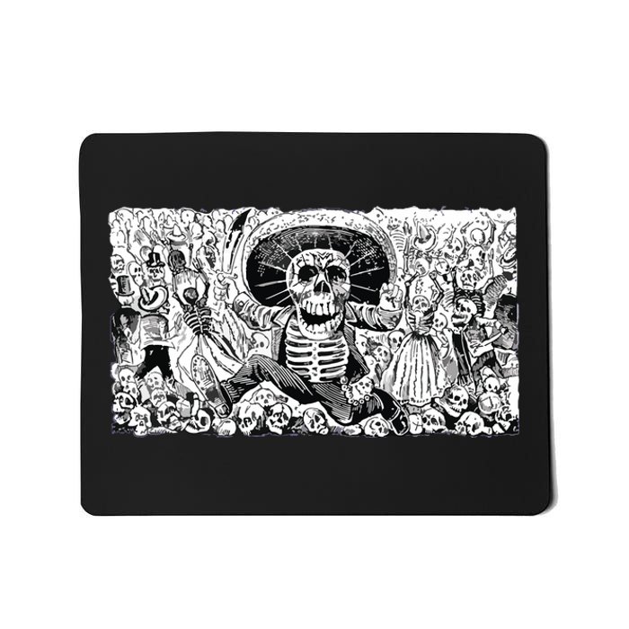 Vintage Mexico Day Of The Dead Dia De Los Muertos Mousepad