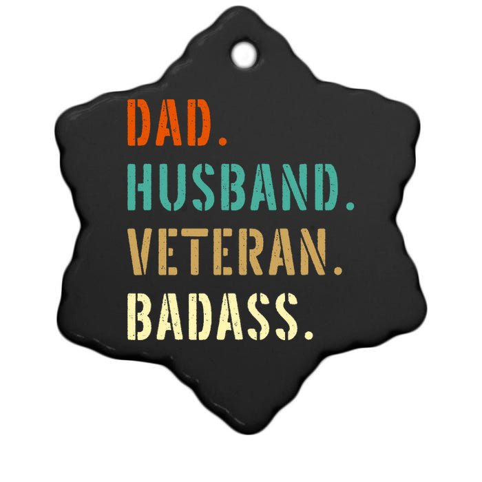 Veteran Military Dad Gifts From Daughter Son Wife Ceramic Star Ornament